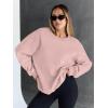 imageTrendy Queen Sweatshirts for Women Hoodies Oversized Crewneck Tops Sweaters Comfy Fall Winter Outfits Clothes 2025 FashionGreypink