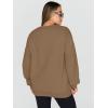 imageTrendy Queen Sweatshirts for Women Hoodies Oversized Crewneck Tops Sweaters Comfy Fall Winter Outfits Clothes 2025 FashionKhaki