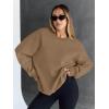 imageTrendy Queen Sweatshirts for Women Hoodies Oversized Crewneck Tops Sweaters Comfy Fall Winter Outfits Clothes 2025 FashionKhaki
