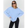 imageTrendy Queen Sweatshirts for Women Hoodies Oversized Crewneck Tops Sweaters Comfy Fall Winter Outfits Clothes 2025 FashionLightblue
