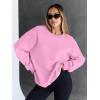 imageTrendy Queen Sweatshirts for Women Hoodies Oversized Crewneck Tops Sweaters Comfy Fall Winter Outfits Clothes 2025 FashionPink