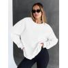 imageTrendy Queen Sweatshirts for Women Hoodies Oversized Crewneck Tops Sweaters Comfy Fall Winter Outfits Clothes 2025 FashionWhite
