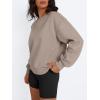 imageTrendy Queen Womens Crewneck Sweatshirts Casual Pullover Long Sleeve Shirts Fall Fashion 2025 ClothesCoffee Grey
