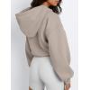 imageTrendy Queen Womens Cute Cropped Hoodies Y2k Long Sleeve Sweatshirts Fall Fashion Outfits Winter Sweater Clothes 2025Coffee Grey