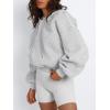 imageTrendy Queen Womens Cute Cropped Hoodies Y2k Long Sleeve Sweatshirts Fall Fashion Outfits Winter Sweater Clothes 2025Grey