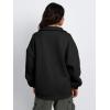 imageTrendy Queen Womens Half Zip Oversized Sweatshirts Casual Pullover Long Sleeve Shirts Fall Fashion 2024 Winter ClothesBlack