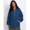 imageTrendy Queen Womens Half Zip Oversized Sweatshirts Casual Pullover Long Sleeve Shirts Fall Fashion 2024 Winter ClothesBlue