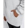 imageTrendy Queen Womens Half Zip Oversized Sweatshirts Casual Pullover Long Sleeve Shirts Fall Fashion 2024 Winter ClothesGrey