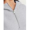 imageTrendy Queen Womens Hoodies Quarter Half Zip Pullover Oversized Sweatshirts Half With Pockets Fall ClothesGrey