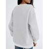 imageTrendy Queen Womens Oversized Color Block Fleeced Crewneck SweatshirtGrey