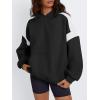 imageTrendy Queen Womens Oversized Hoodies Color Block Fall Fashion 2025 Casual Long Sleeve Sweatshirts Y2k Winter ClothesBlack
