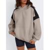 imageTrendy Queen Womens Oversized Hoodies Color Block Fall Fashion 2025 Casual Long Sleeve Sweatshirts Y2k Winter ClothesCoffee Grey