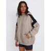 imageTrendy Queen Womens Oversized Hoodies Color Block Fall Fashion 2025 Casual Long Sleeve Sweatshirts Y2k Winter ClothesCoffee Grey