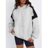 imageTrendy Queen Womens Oversized Hoodies Color Block Fall Fashion 2025 Casual Long Sleeve Sweatshirts Y2k Winter ClothesGrey