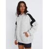imageTrendy Queen Womens Oversized Hoodies Color Block Fall Fashion 2025 Casual Long Sleeve Sweatshirts Y2k Winter ClothesGrey