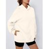 imageTrendy Queen Womens Oversized Hoodies Comfy Sweatshirts Fall Fashion 2025 Outfits Casual Tops Fleece Clothes with PocketsApricot