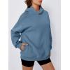 imageTrendy Queen Womens Oversized Hoodies Comfy Sweatshirts Fall Fashion 2025 Outfits Casual Tops Fleece Clothes with PocketsBlue