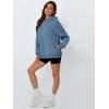 imageTrendy Queen Womens Oversized Hoodies Comfy Sweatshirts Fall Fashion 2025 Outfits Casual Tops Fleece Clothes with PocketsBlue