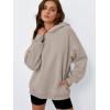 imageTrendy Queen Womens Oversized Hoodies Comfy Sweatshirts Fall Fashion 2025 Outfits Casual Tops Fleece Clothes with PocketsCoffeegrey