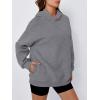 imageTrendy Queen Womens Oversized Hoodies Comfy Sweatshirts Fall Fashion 2025 Outfits Casual Tops Fleece Clothes with PocketsDarkgrey