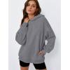 imageTrendy Queen Womens Oversized Hoodies Comfy Sweatshirts Fall Fashion 2025 Outfits Casual Tops Fleece Clothes with PocketsDarkgrey