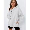 imageTrendy Queen Womens Oversized Hoodies Comfy Sweatshirts Fall Fashion 2025 Outfits Casual Tops Fleece Clothes with PocketsGrey