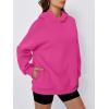 imageTrendy Queen Womens Oversized Hoodies Comfy Sweatshirts Fall Fashion 2025 Outfits Casual Tops Fleece Clothes with PocketsHotpink