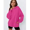 imageTrendy Queen Womens Oversized Hoodies Comfy Sweatshirts Fall Fashion 2025 Outfits Casual Tops Fleece Clothes with PocketsHotpink