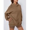 imageTrendy Queen Womens Oversized Hoodies Comfy Sweatshirts Fall Fashion 2025 Outfits Casual Tops Fleece Clothes with PocketsKhaki