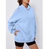 imageTrendy Queen Womens Oversized Hoodies Comfy Sweatshirts Fall Fashion 2025 Outfits Casual Tops Fleece Clothes with PocketsLightblue