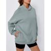 imageTrendy Queen Womens Oversized Hoodies Comfy Sweatshirts Fall Fashion 2025 Outfits Casual Tops Fleece Clothes with PocketsLightgreen