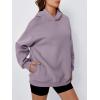 imageTrendy Queen Womens Oversized Hoodies Comfy Sweatshirts Fall Fashion 2025 Outfits Casual Tops Fleece Clothes with PocketsLightpurple