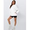 imageTrendy Queen Womens Oversized Hoodies Comfy Sweatshirts Fall Fashion 2025 Outfits Casual Tops Fleece Clothes with PocketsWhite