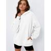 imageTrendy Queen Womens Oversized Hoodies Comfy Sweatshirts Fall Fashion 2025 Outfits Casual Tops Fleece Clothes with PocketsWhite
