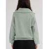 imageTrendy Queen Womens Oversized Sweatshirts Half Zip Pullover Fall Long Sleeve Quarter Zip Hoodies Teen Girls Y2K ClothesLightgreen
