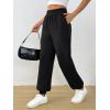 imageTrendy Queen Womens Sweatpants Baggy Athletic Joggers with Pockets Lounge PantsBlack
