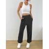 imageTrendy Queen Womens Sweatpants Baggy Athletic Joggers with Pockets Lounge PantsBlackgrey