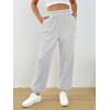 imageTrendy Queen Womens Sweatpants Baggy Athletic Joggers with Pockets Lounge PantsGrey