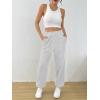 imageTrendy Queen Womens Sweatpants Baggy Athletic Joggers with Pockets Lounge PantsGrey