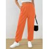 imageTrendy Queen Womens Sweatpants Baggy Athletic Joggers with Pockets Lounge PantsOrange
