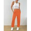 imageTrendy Queen Womens Sweatpants Baggy Athletic Joggers with Pockets Lounge PantsOrange