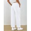 imageTrendy Queen Womens Sweatpants Baggy Athletic Joggers with Pockets Lounge PantsWhite