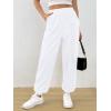 imageTrendy Queen Womens Sweatpants Baggy Athletic Joggers with Pockets Lounge PantsWhite