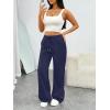 imageTrendy Queen Womens Sweatpants Baggy Wide Leg Barrel Pants Lounge Comfy Palazzo Joggers with PocketsNavy