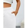 imageTrendy Queen Womens Sweatpants Baggy Wide Leg Barrel Pants Lounge Comfy Palazzo Joggers with PocketsWhite
