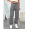 imageTrendy Queen Womens Sweatpants High Waisted Baggy Lounge Pants Fall Active Comfy Joggers with Pockets 2025Dark Grey