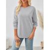imageTrendy Queen Womens Sweatshirts Crewneck Hoodies Casual Sweaters Long Sleeve Tops Fall Fashion Outfits Winter Clothes 2025Grey