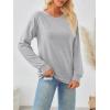 imageTrendy Queen Womens Sweatshirts Crewneck Hoodies Casual Sweaters Long Sleeve Tops Fall Fashion Outfits Winter Clothes 2025Grey