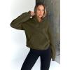 imageTrendy Queen Womens Sweatshirts Quarter Half Zip Pullover Fall Fashion Outfits 2025 Oversized Hoodies Comfy Winter ClothesArmy Green