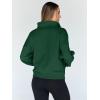 imageTrendy Queen Womens Sweatshirts Quarter Half Zip Pullover Fall Fashion Outfits 2025 Oversized Hoodies Comfy Winter ClothesDarkgreen